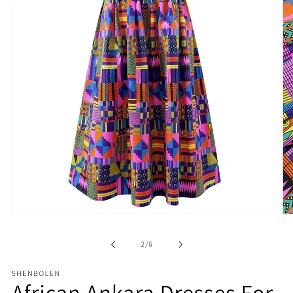 SHENBOLEN

African Ankara Dresses For Women ClothVibrant Multicolor A-Line Skirt - Picture 3 of 9